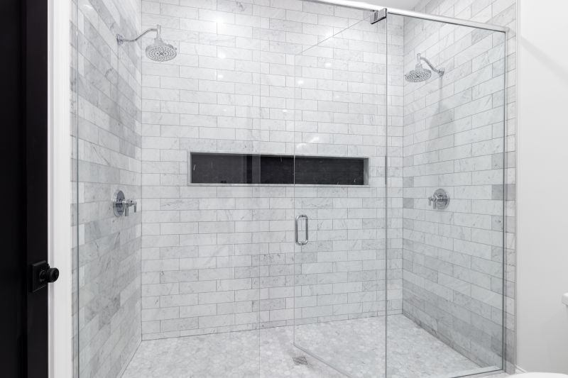 Corner Walk-in Shower with Curved Glass