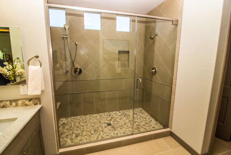 Walk-in Shower with LED Lighting
